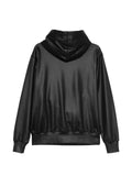 Comme Des Garçons coated drawstring hoodie