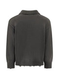 FOUND distressed cardigan