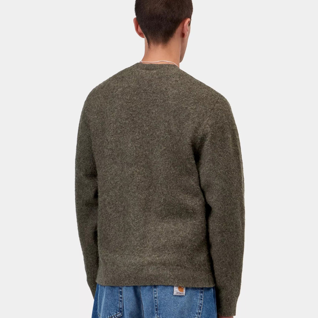 Carhartt WIP Curtis Sweater: Tangled Shungite