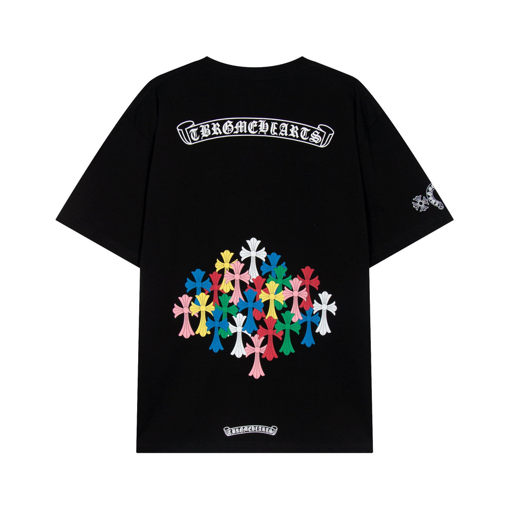 Chrome Hearts Rainbow Horseshoe Cross Graphic T-Shirt