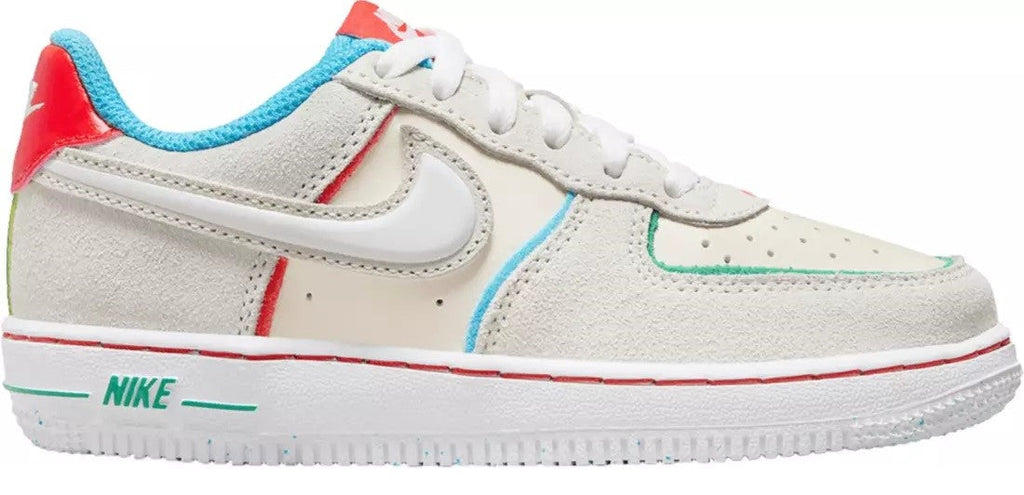 Little Kid's Nike Air Force 1 LV8 2 BP Pale Iv/Wt-Pcnte Rd (FQ8351 110)