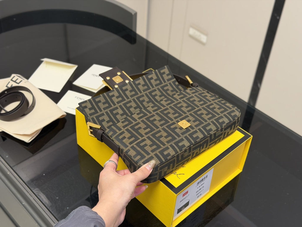 Fendi Monogram Flap Shoulder Bag