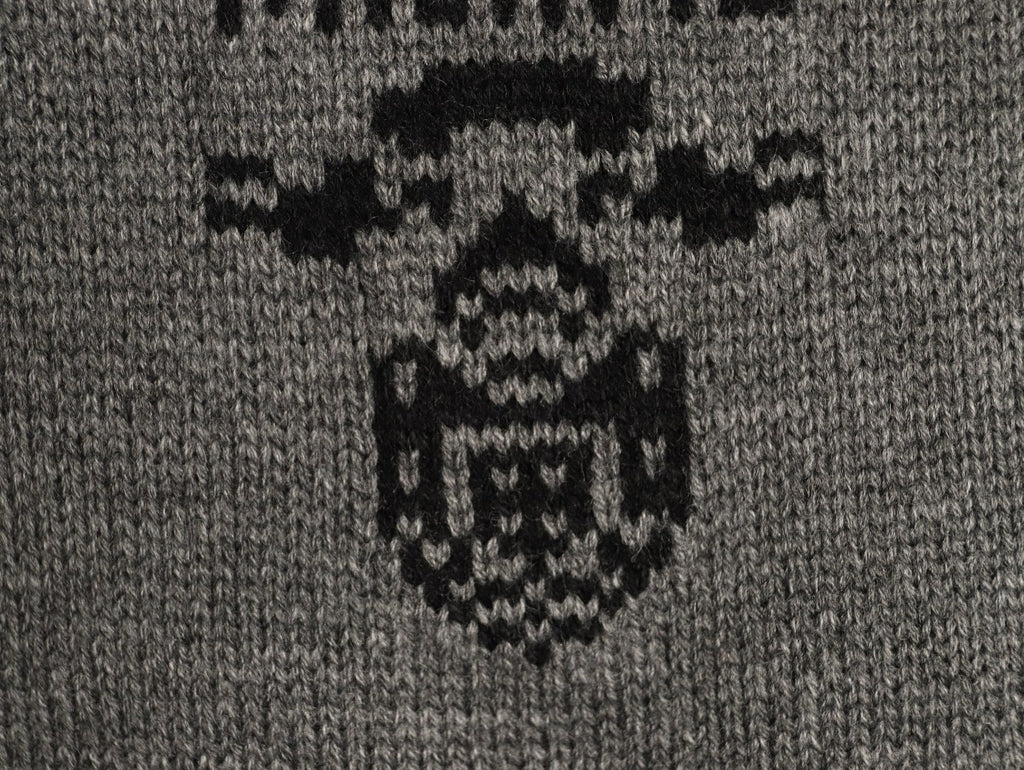 Prada Milano Logo Crewneck Knit Sweater - Gray